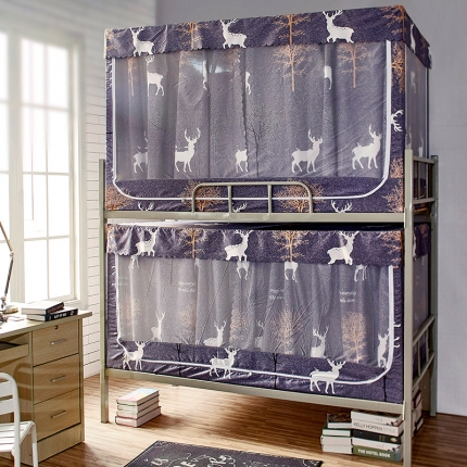 91家纺网 家纺一手货源 找家纺 迪凡保罗蚊帐 C02加强遮光帘上下铺学生蚊帐