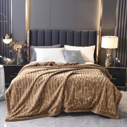 91家纺网 家纺一手货源 找家纺 总尚品绵羊 2025新款高端兔毛绒婚庆拉舍尔毛毯双层加厚仿皮草毛毯盖毯