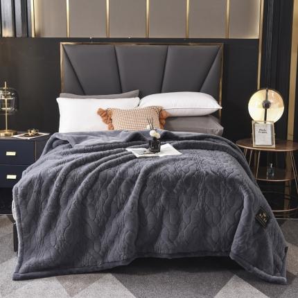 尚品绵羊 2025秋冬新款双层加云毯毛毯直播爆款毯子 裘皮毯-星月灰