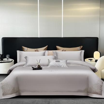 91家纺网 家纺一手货源 找家纺 （总）诗黛尔 2023秋冬新款长绒棉刺绣四件套-赫本系列