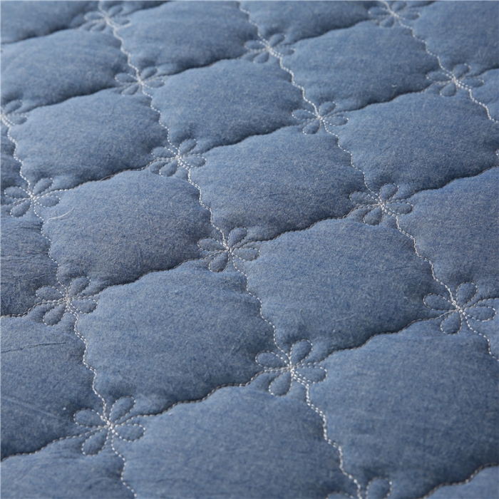 91家纺网 家纺一手货源 找家纺 （总）胜权家纺 2024新款日式全棉色织水洗棉夹棉床笠