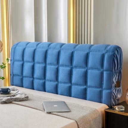 91家纺网 家纺一手货源 找家纺 （总）情恒 2025新款立体防撞加厚床头罩大靠背靠垫-幸运格