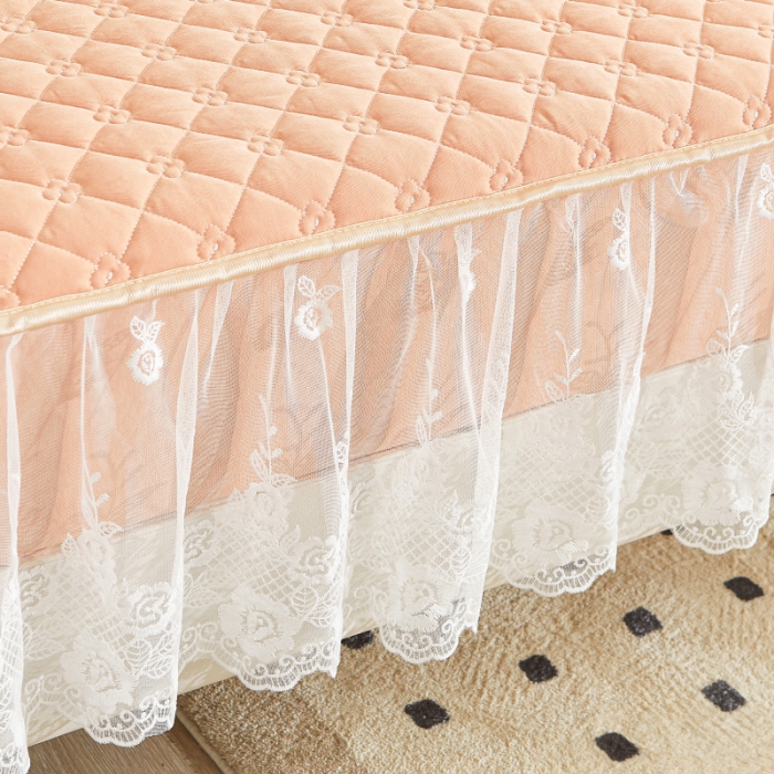 91家纺网 家纺一手货源 找家纺 情恒 2025新款蒙娜四季款A类云锦棉床笠款 活力橙