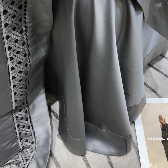 91家纺网 家纺一手货源 找家纺 黑白森林秋冬新品 140支四件套海岛棉全棉纯棉-极光系列