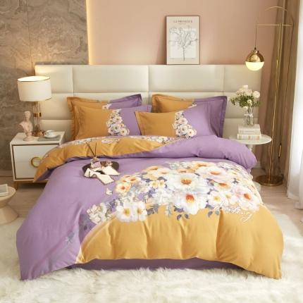 91家纺网 家纺一手货源 找家纺 （总）名佰蕙 2023新款生态全棉大版磨毛四件套