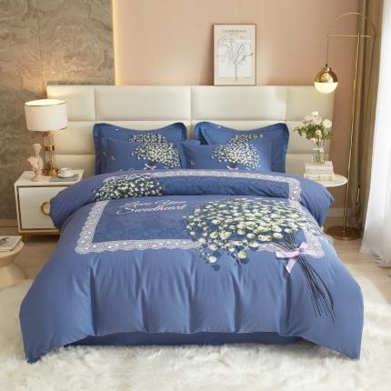 91家纺网 家纺一手货源 找家纺 （总）名佰蕙 2023新款生态全棉大版磨毛四件套