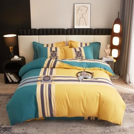 91家纺网 家纺一手货源 找家纺 （总）名佰蕙 2023新款生态全棉大版磨毛四件套