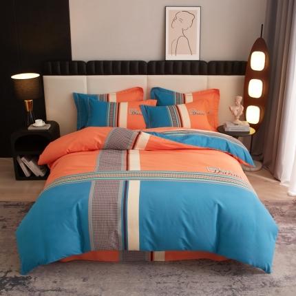 91家纺网 家纺一手货源 找家纺 （总）名佰蕙 2023新款生态全棉大版磨毛四件套