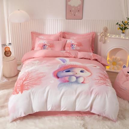 91家纺网 家纺一手货源 找家纺 （总）名佰蕙 2023新款生态全棉大版磨毛四件套