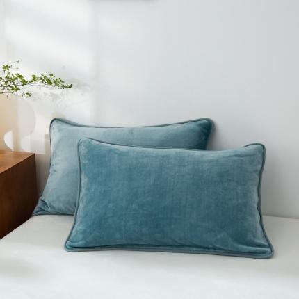 91家纺网 家纺一手货源 找家纺 （总）来菲毛毯 2025新款金貂绒珊瑚绒纯色加厚法兰绒牛奶绒保暖枕套