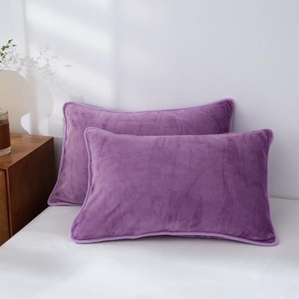 91家纺网 家纺一手货源 找家纺 （总）来菲毛毯 2025新款金貂绒珊瑚绒纯色加厚法兰绒牛奶绒保暖枕套