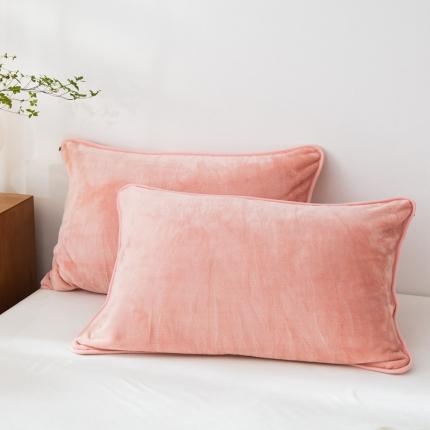 91家纺网 家纺一手货源 找家纺 （总）来菲毛毯 2025新款金貂绒珊瑚绒纯色加厚法兰绒牛奶绒保暖枕套