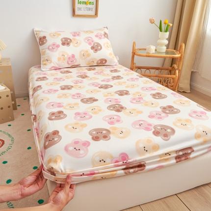 91家纺网 家纺一手货源 找家纺 ds生活馆 2025新款幼儿园学生60支贡缎长绒棉纯棉单床笠 可爱颂