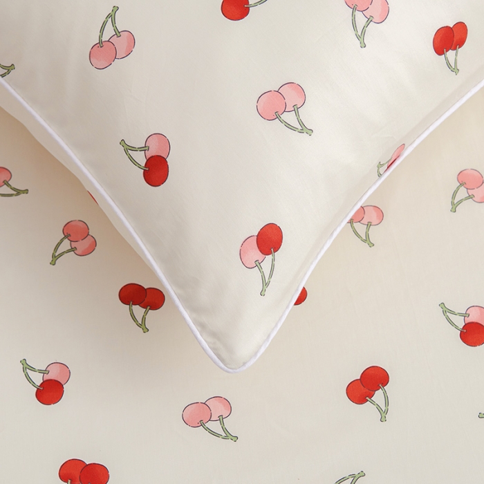 91家纺网 家纺一手货源 找家纺 ds生活馆 2025新款幼儿园学生60支贡缎长绒棉纯棉单床笠 樱桃日记