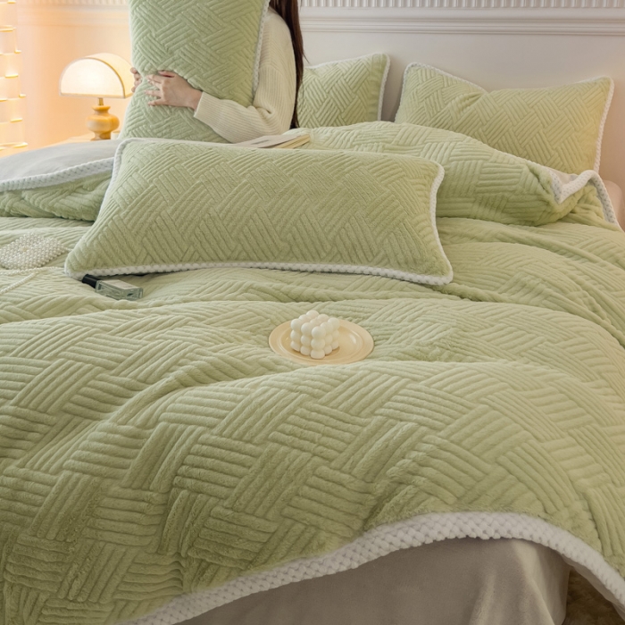 91家纺网 家纺一手货源 找家纺 （汇总）菲儿家纺 2023新款兔毛绒立体剪花四件套