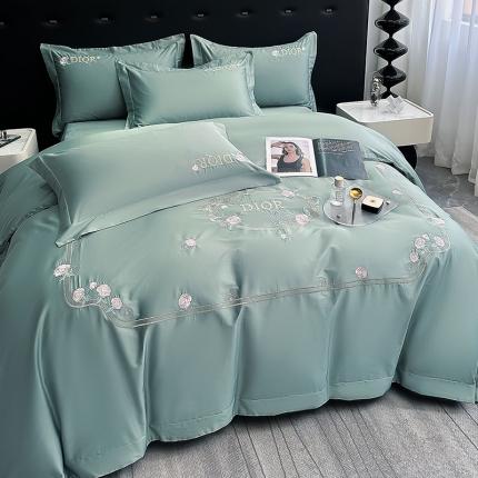 91家纺网 家纺一手货源 找家纺 总宅家居 2024新款秘密花园系列轻奢小香风纯棉刺绣长绒棉四件套