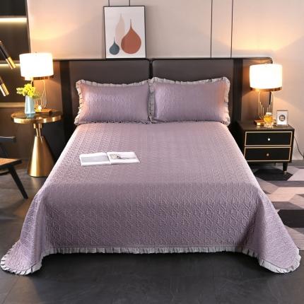 91家纺网 家纺一手货源 找家纺 佳梦家纺 2023新款柔丝缎四季床盖 浅灰