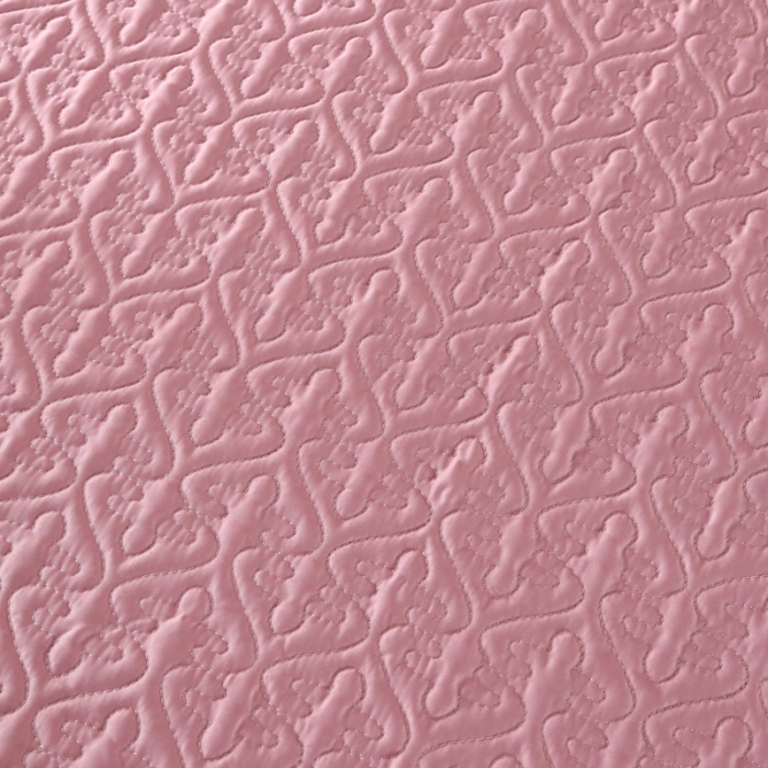 91家纺网 家纺一手货源 找家纺 佳梦家纺 2023新款柔丝缎四季床盖 粉色