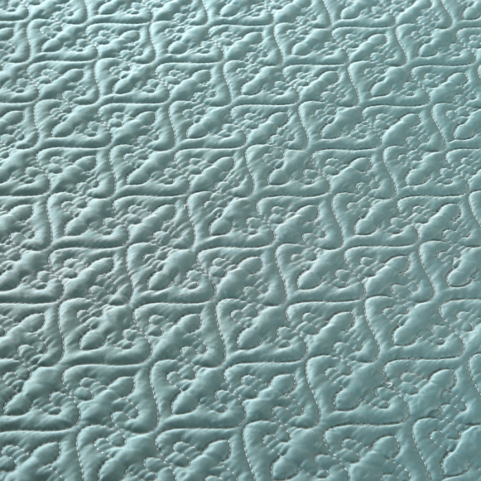 91家纺网 家纺一手货源 找家纺 佳梦家纺 2023新款柔丝缎四季床盖 翠绿