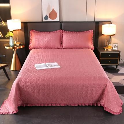 佳梦家纺 2023新款柔丝缎四季床盖 豆沙