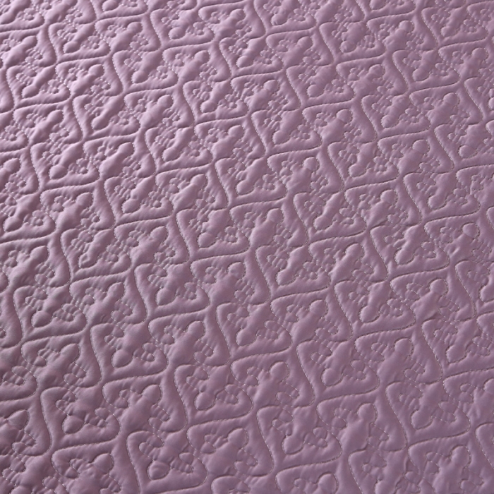 91家纺网 家纺一手货源 找家纺 佳梦家纺 2023新款柔丝缎四季床盖 紫色