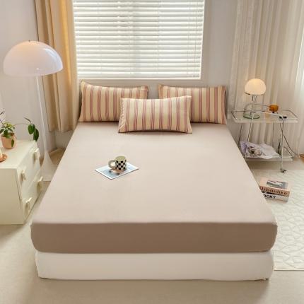 91家纺网 家纺一手货源 找家纺 （总）雅阁尔 2023直播爆款水洗棉双层纱单品单床笠被套罩床垫套