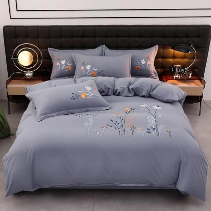 91家纺网 家纺一手货源 找家纺 （总）润淳家居 2025新款直播爆款云锦棉绣花刺绣四件套