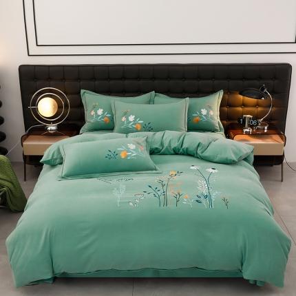 91家纺网 家纺一手货源 找家纺 （总）润淳家居 2025新款直播爆款云锦棉绣花刺绣四件套