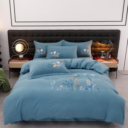 91家纺网 家纺一手货源 找家纺 （总）润淳家居 2025新款直播爆款云锦棉绣花刺绣四件套