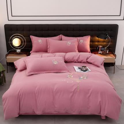 91家纺网 家纺一手货源 找家纺 （总）润淳家居 2025新款直播爆款云锦棉绣花刺绣四件套