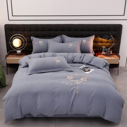 91家纺网 家纺一手货源 找家纺 （总）润淳家居 2025新款直播爆款云锦棉绣花刺绣四件套