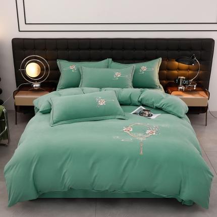 91家纺网 家纺一手货源 找家纺 （总）润淳家居 2025新款直播爆款云锦棉绣花刺绣四件套