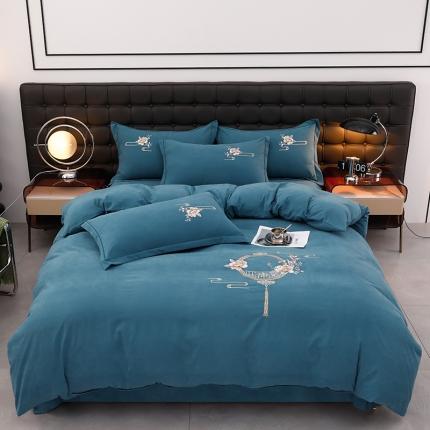 91家纺网 家纺一手货源 找家纺 （总）润淳家居 2025新款直播爆款云锦棉绣花刺绣四件套