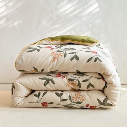 91家纺网 家纺一手货源 找家纺 （总）亚龙工厂店 2023新款棉麻印花大豆被被子被芯