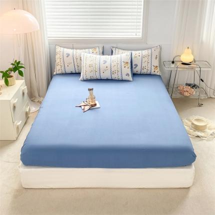 91家纺网 家纺一手货源 找家纺 （总）雅阁尔 2023直播爆款水洗棉双层纱单品单床笠被套罩床垫套