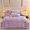 91家纺网 家纺一手货源 找家纺 喜梦缘家纺 2025新款牛奶绒绣花四件套 繁花似锦-紫+灰