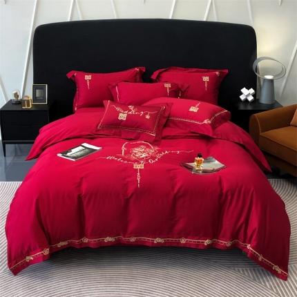 馨蕊 2023新款秋冬新品100支高定全棉四件套-棉-心欢喜 场景一