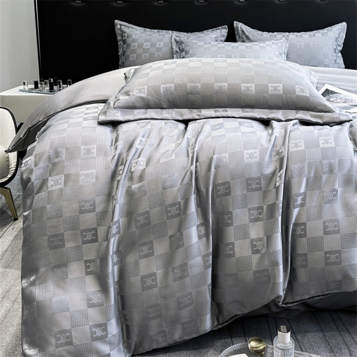 91家纺网 家纺一手货源 找家纺 (总) 宅家居 2024新款轻奢高精密贡缎提花臻品真丝四件套