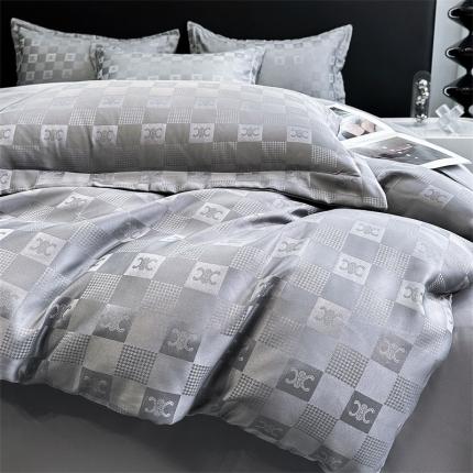 (总) 宅家居 2024新款轻奢高精密贡缎提花臻品真丝四件套