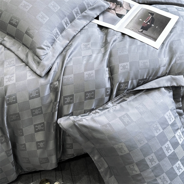 91家纺网 家纺一手货源 找家纺 (总) 宅家居 2024新款轻奢高精密贡缎提花臻品真丝四件套