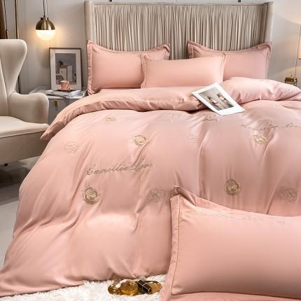 91家纺网 家纺一手货源 找家纺 （总）涵宸家纺 2023新款水洗氧棉-山茶花系列四件套