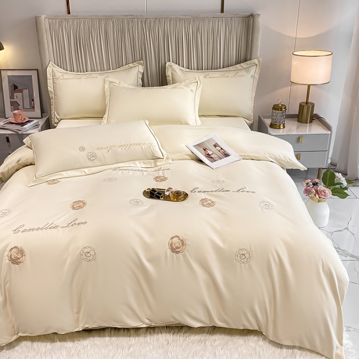 91家纺网 家纺一手货源 找家纺 （总）涵宸家纺 2023新款水洗氧棉-山茶花系列四件套