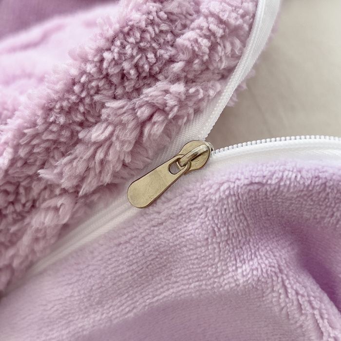 91家纺网 家纺一手货源 找家纺 绒世界 2024秋冬新款加厚塔芙绒简约款牛奶绒四件套 紫色