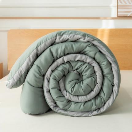 畅销 2024款水洗棉立体冬被大床图 大地绿