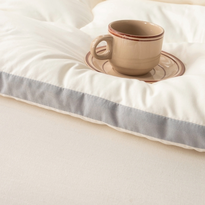 91家纺网 家纺一手货源 找家纺 畅销 2024款水洗棉立体冬被大床图 极地白