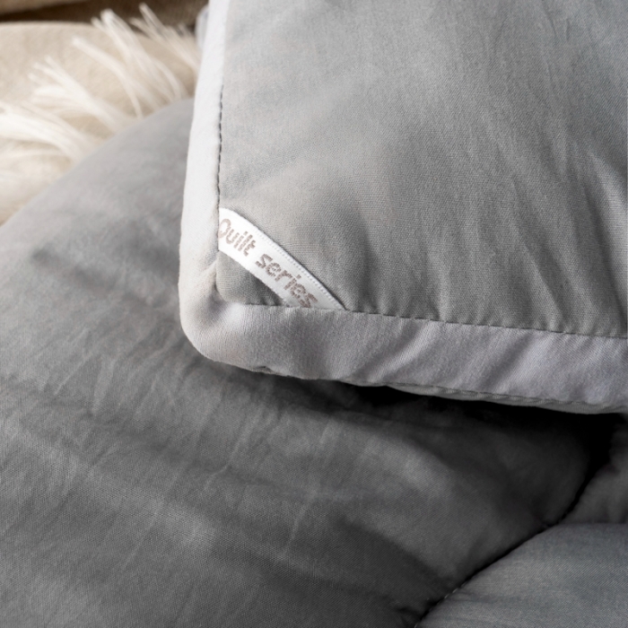 91家纺网 家纺一手货源 找家纺 畅销 2024款水洗棉立体冬被大床图 鎏金灰