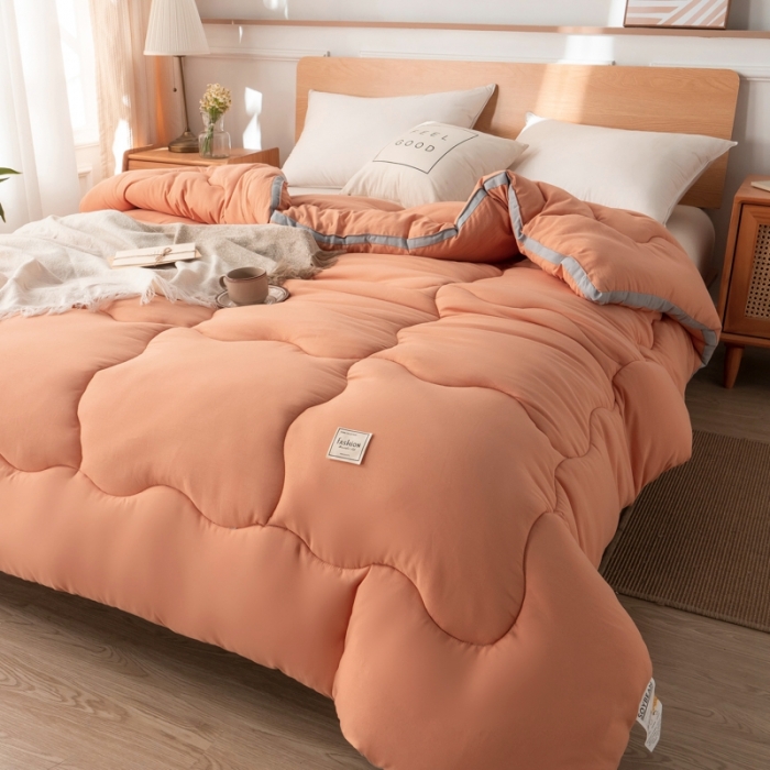 91家纺网 家纺一手货源 找家纺 畅销 2024款水洗棉立体冬被大床图 脏脏粉