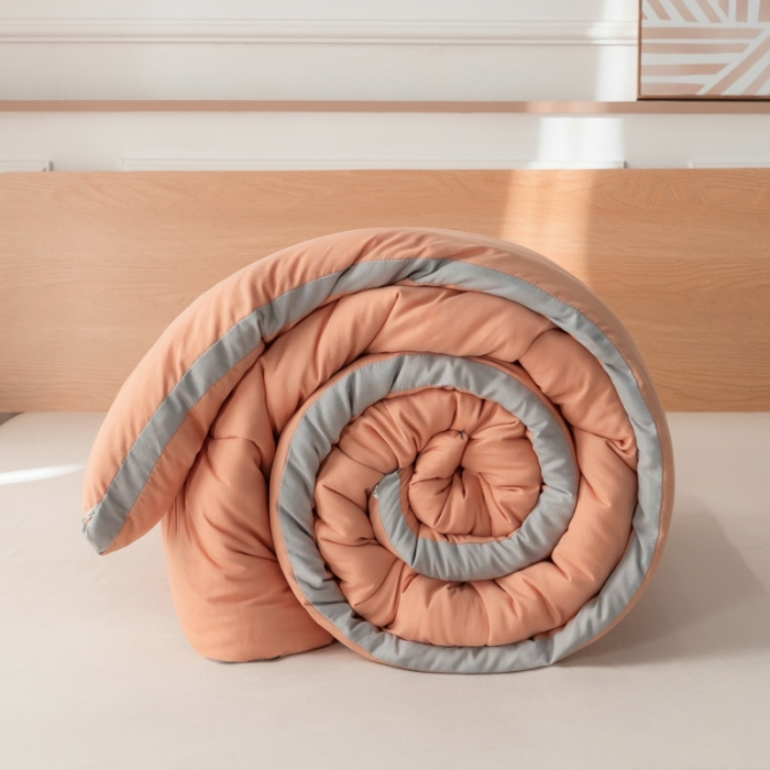 91家纺网 家纺一手货源 找家纺 畅销 2024款水洗棉立体冬被大床图 脏脏粉