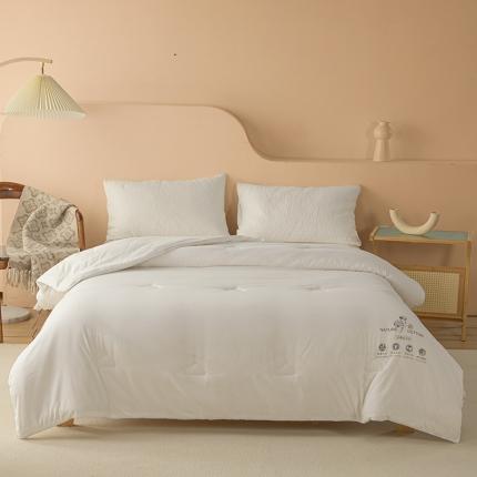 91家纺网 家纺一手货源 找家纺 木堇 2023新款A类水洗棉棉花被 白色棉花被