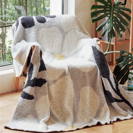 暖绵绵家纺 2025新款花琦系列半边绒办公室午睡毯休闲毯 雅兰